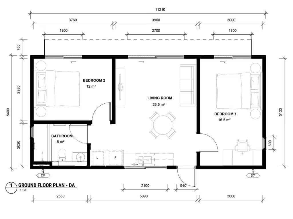 The Meridian floor plan 1